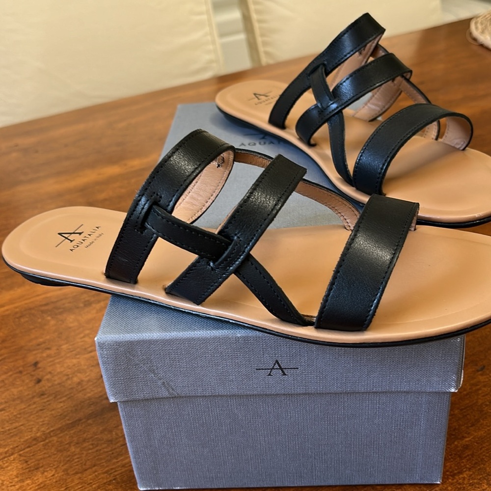 Aquatalia Abigayle Calfskin Sandal 8 - Picture 3 of 7
